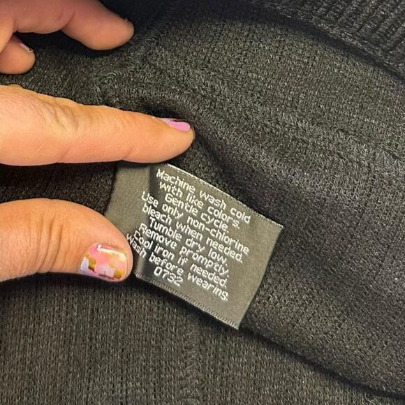 Womens Pants Size Small Medium Black Pull On Corduroy Ribbed Classic Minimalist - Picture 6 of 8